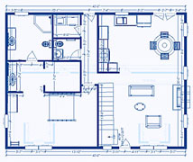 Log Cabin Home Design - Cabin Blueprints