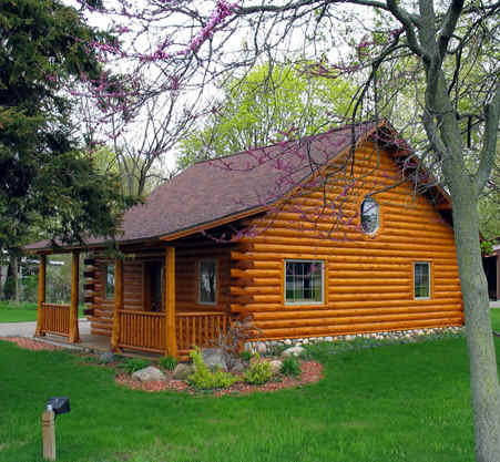 House Front Design on Cheap Log Home Kits   Cabin
