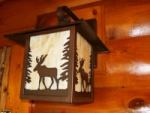 Log Cabin Decorating -- Moose Light