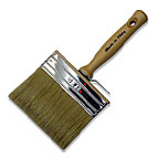 Log Cabin Maintenance - log stain brush