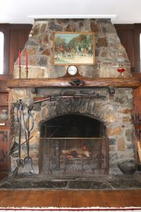 Log Cabin Rental in Gatlinburg - Fireplace