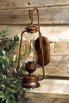 rustic decorating - wall sconce